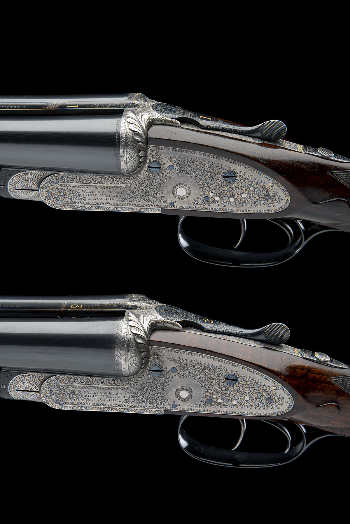 WILLIAM EVANS (FROM PURDEY'S) A PAIR OF 12-BORE SIDELOCK EJECTORS, serial no. 2382 / 3, for 1891, - Image 4 of 11