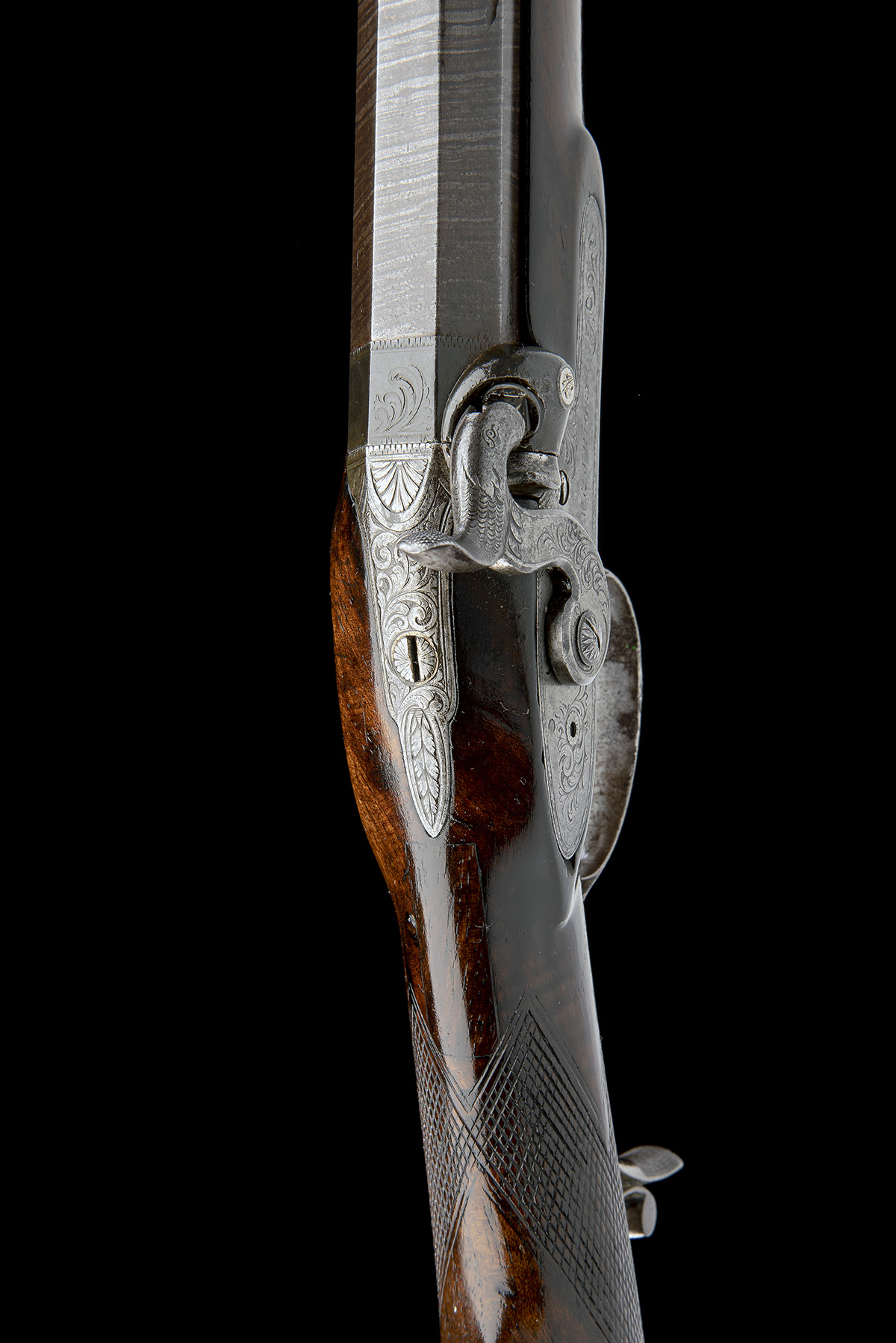 W. & J. RIGBY, DUBLIN A 22-BORE PERCUSSION SINGLE-BARRELLED RIFLE FOR LARGER GAME, serial no. 10708, - Image 4 of 8