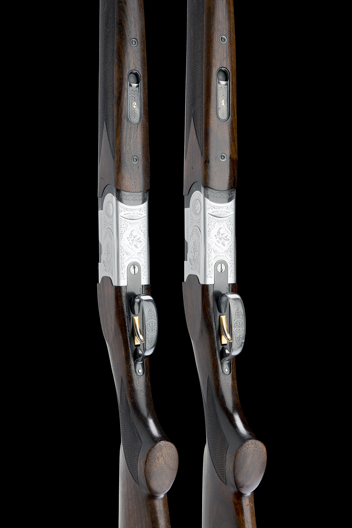 P. BERETTA A PAIR OF 12-BORE 'S687 SILVER PIGEON' SINGLE-TRIGGER OVER AND UNDER EJECTORS, serial no. - Image 3 of 10