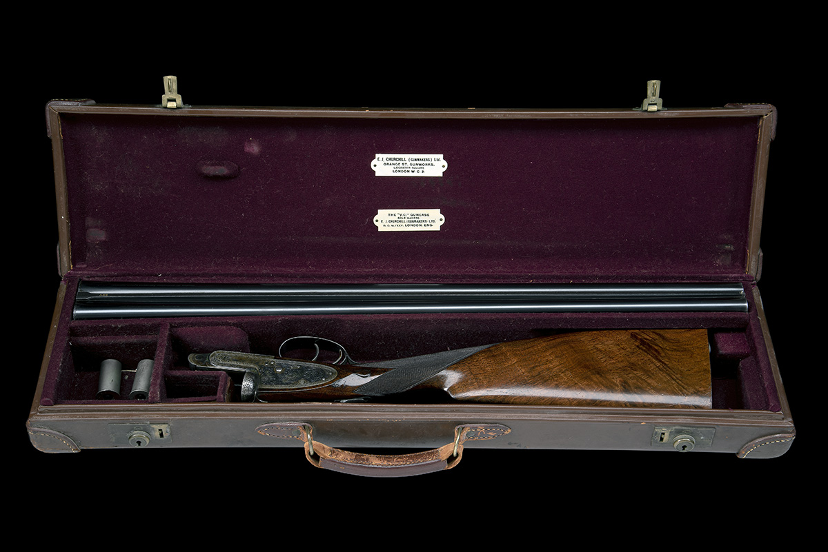 E. J. CHURCHILL (GUNMAKERS) LTD. A 12-BORE 'IMPERIAL' ASSISTED-OPENING SIDELOCK EJECTOR, serial - Image 10 of 11