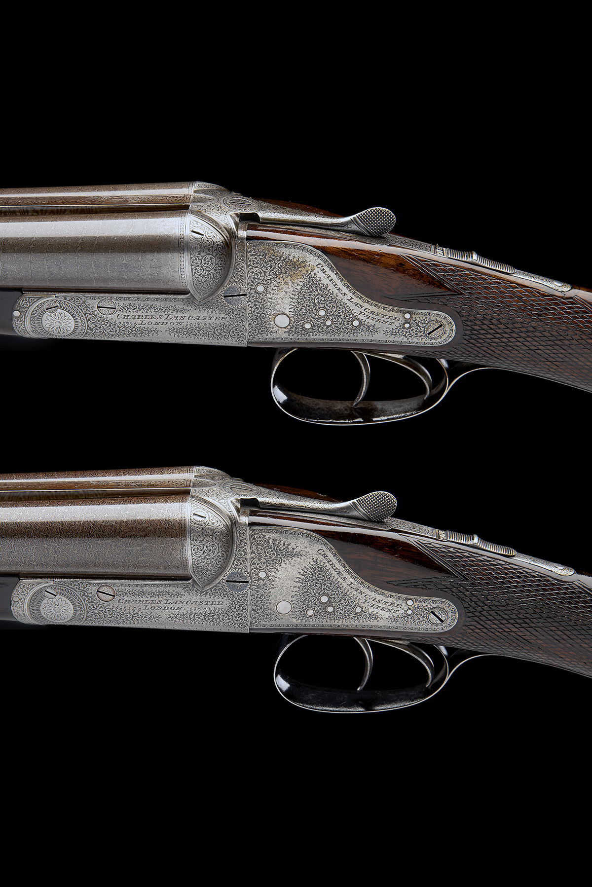 CHARLES LANCASTER A PAIR OF 12-BORE ASSISTED-OPENING BACK-ACTION SIDELOCK EJECTORS, serial no. - Image 6 of 11