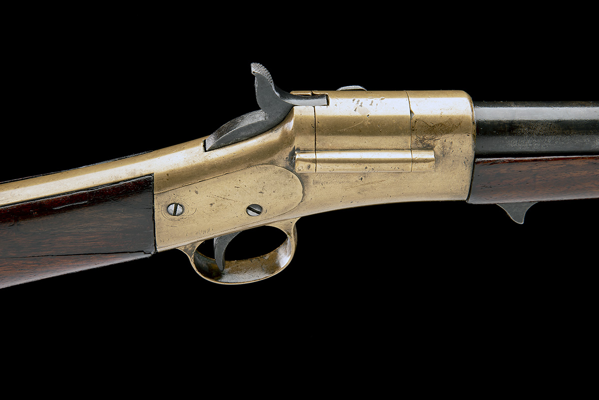 GREENE RIFLE WORKS, USA A SCARCE 56-50 (RIMFIRE) SINGLE-SHOT CARBINE, MODEL 'WARNER'S PATENT', - Image 7 of 8