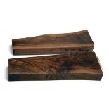 A PAIR OF EXHIBITION GRADE WELL-FIGURED WALNUT STOCK BLANKS, measuring approx. 20in. in length, 70