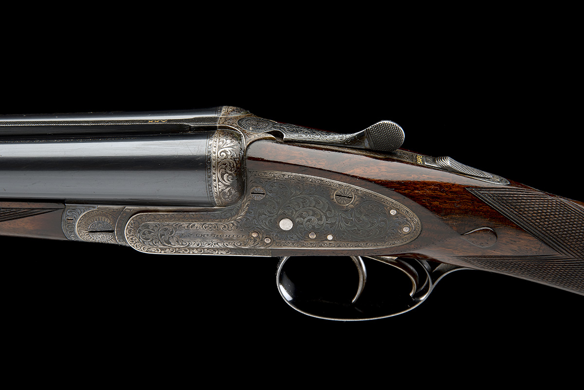 E. J. CHURCHILL (GUNMAKERS) LTD. A 12-BORE 'IMPERIAL' ASSISTED-OPENING SIDELOCK EJECTOR, serial - Image 4 of 11