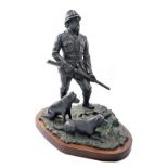 JAMES BUTLER MBE, RA, RWA, FRBS (b1931) A BRONZE SCULPTURE OF 'THE SHOOTING SPORTSMAN', a bronze