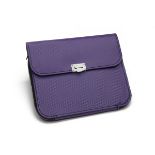 WILLIAM & SON A ZIP TABLET CASE IN TEXTURED PURPLE LEATHER, external dimensions 24cm x 20cm x 2.5cm,