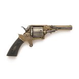 A .320 (SHORT-REVOLVER) SEVEN-SHOT ALL-BRASS REVOLVER SIGNED 'MANTON, LONDON', no visible serial