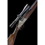 BRUNNENSTEINER (LIEBNITZ) A 9,3X74R OVER AND UNDER HAND-DETACHABLE SIDELOCK EJECTOR DOUBLE RIFLE,