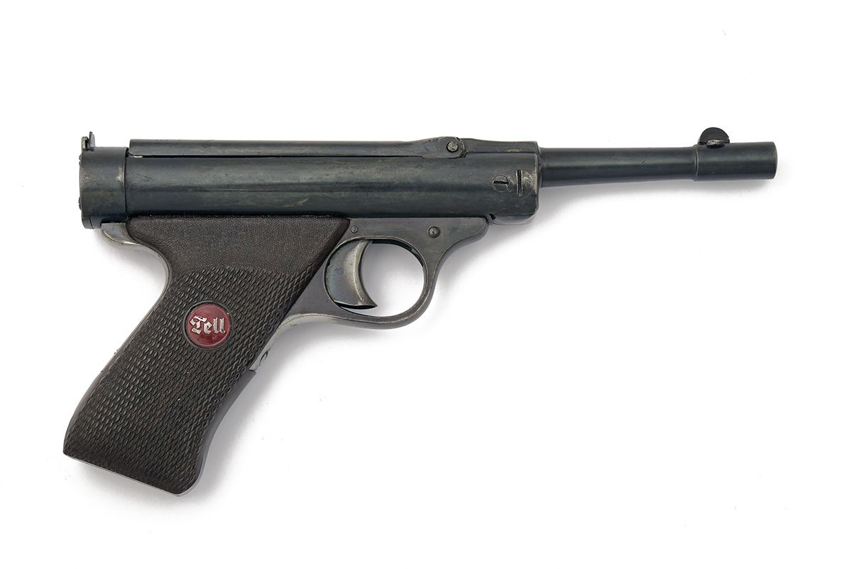 VENUS WAFFENWERK, GERMANY A RARE 6.35mm (SMOOTH) BARREL-COCKING AIR-PISTOL, MODEL 'TELL 3', serial - Image 2 of 2