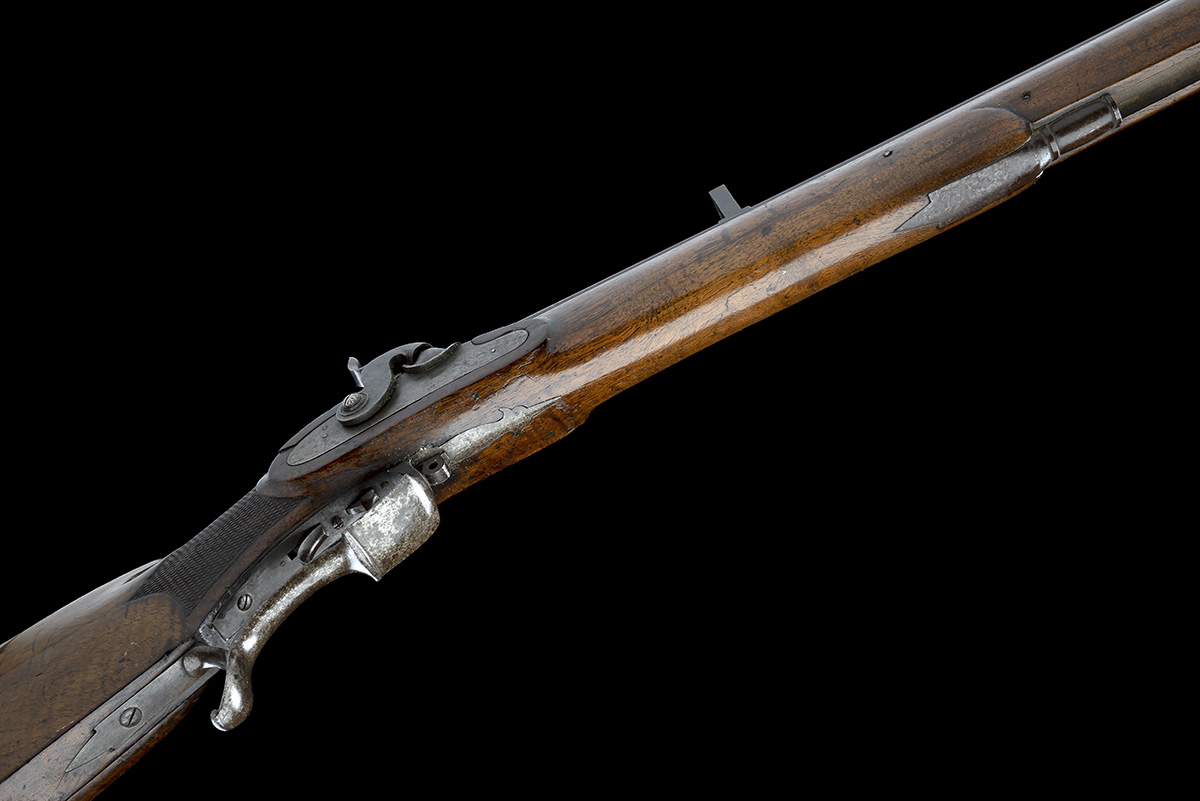 L. WINTER, THUSIS A 22-BORE PERCUSSION MATCH-RIFLE, serial no. 38, Swiss circa 1810 and converted - Image 3 of 8