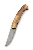 MANU LAPLACE 1515, FRANCE, A HAND-MADE LOCK-KNIFE WITH YELLOW POPLAR-WOOD SCALES, MODEL '1515 1-