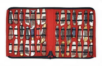 A COLLECTION OF 42 FOLDING KNIVES, similar to the last, various manufacturers and including single