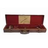 COGSWELL & HARRISON A LEATHER SINGLE GUNCASE, fitted for 26in. barrels (could adapt to 27 1/2in.),