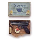 WEBLEY & SCOTT, BIRMINGHAM A BOXED .177 BARREL-COCKING AIR-PISTOL, MODEL 'SENIOR', batch no. 191,