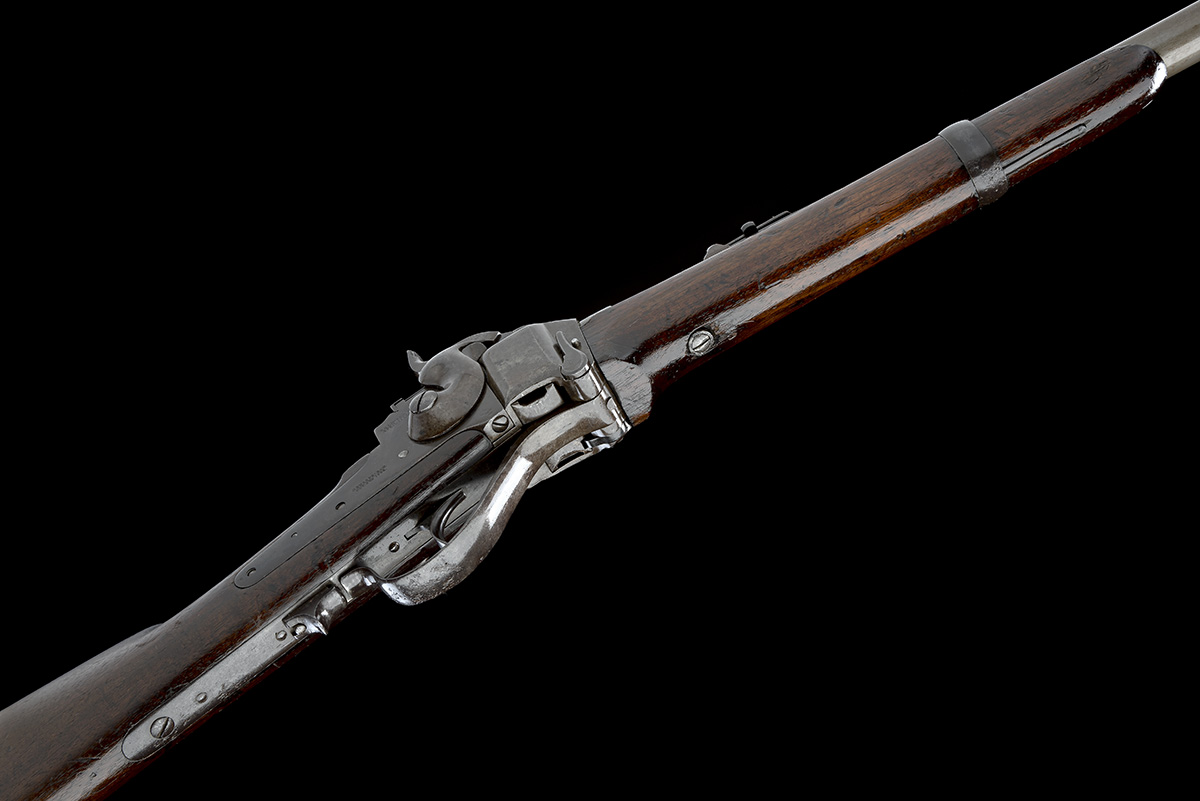 SHARPS, USA A .50-70 BREECH-LOADING CARBINE, MODEL 'CENTRAL-FIRE CONVERSION OF THE 1863 NEW - Image 3 of 8