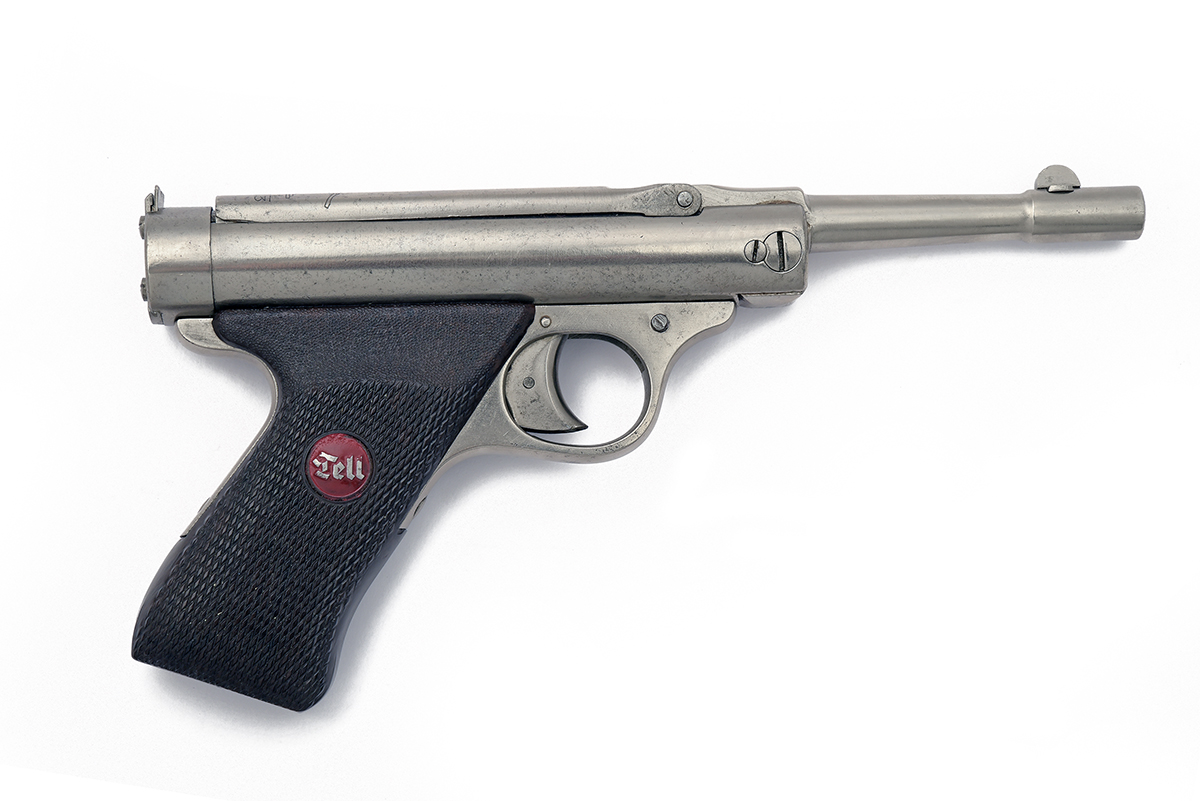 VENUS WAFFENWERK, GERMANY A RARE 6mm (SMOOTH) BARREL-COCKING AIR-PISTOL, MODEL 'TELL 3', serial - Image 2 of 2