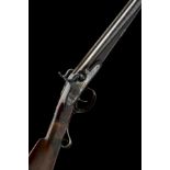 ATLEY, CANTERBURY A 16-BORE PERCUSSION DOUBLE-BARRELLED SPORTING-GUN, no visible serial number,