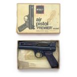 WEBLEY & SCOTT, BIRMINGHAM A SCARCE BOXED .22 BARREL-COCKING AIR-PISTOL, MODEL ''STOVE ENAMELLED'