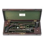 G.W. BALES, IPSWICH A FINE & RARE CASED PAIR OF 50-BORE PERCUSSION TARGET-PISTOLS, serial no's.