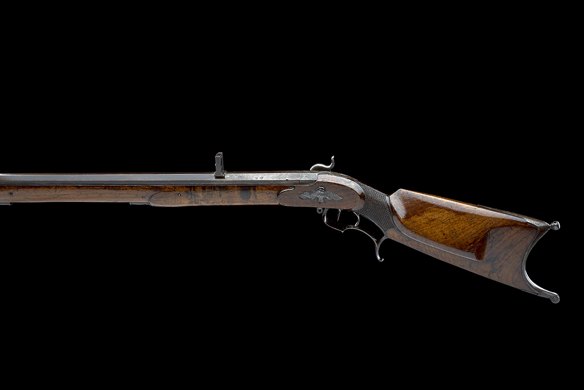 L. WINTER, THUSIS A 22-BORE PERCUSSION MATCH-RIFLE, serial no. 38, Swiss circa 1810 and converted - Image 2 of 8