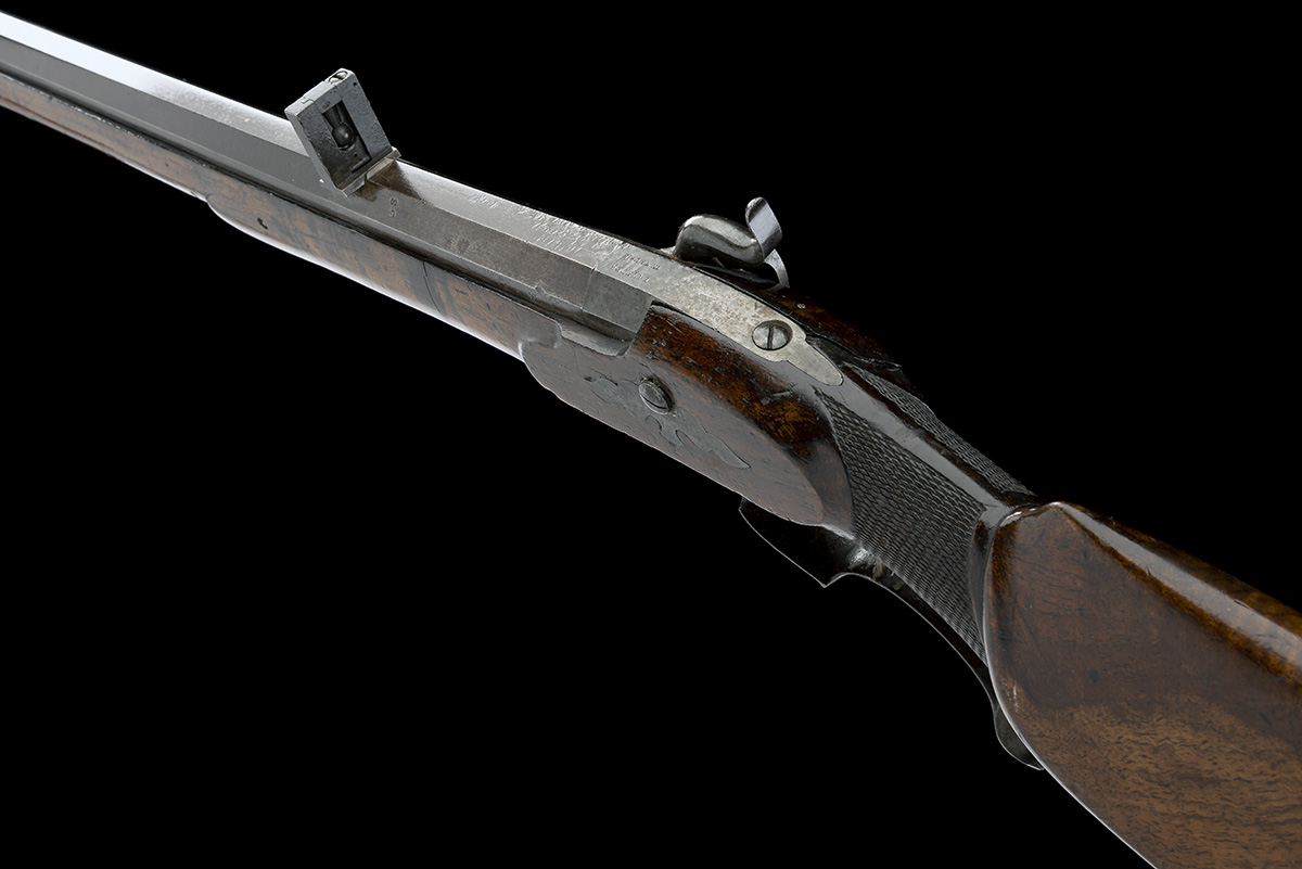 L. WINTER, THUSIS A 22-BORE PERCUSSION MATCH-RIFLE, serial no. 38, Swiss circa 1810 and converted - Image 5 of 8