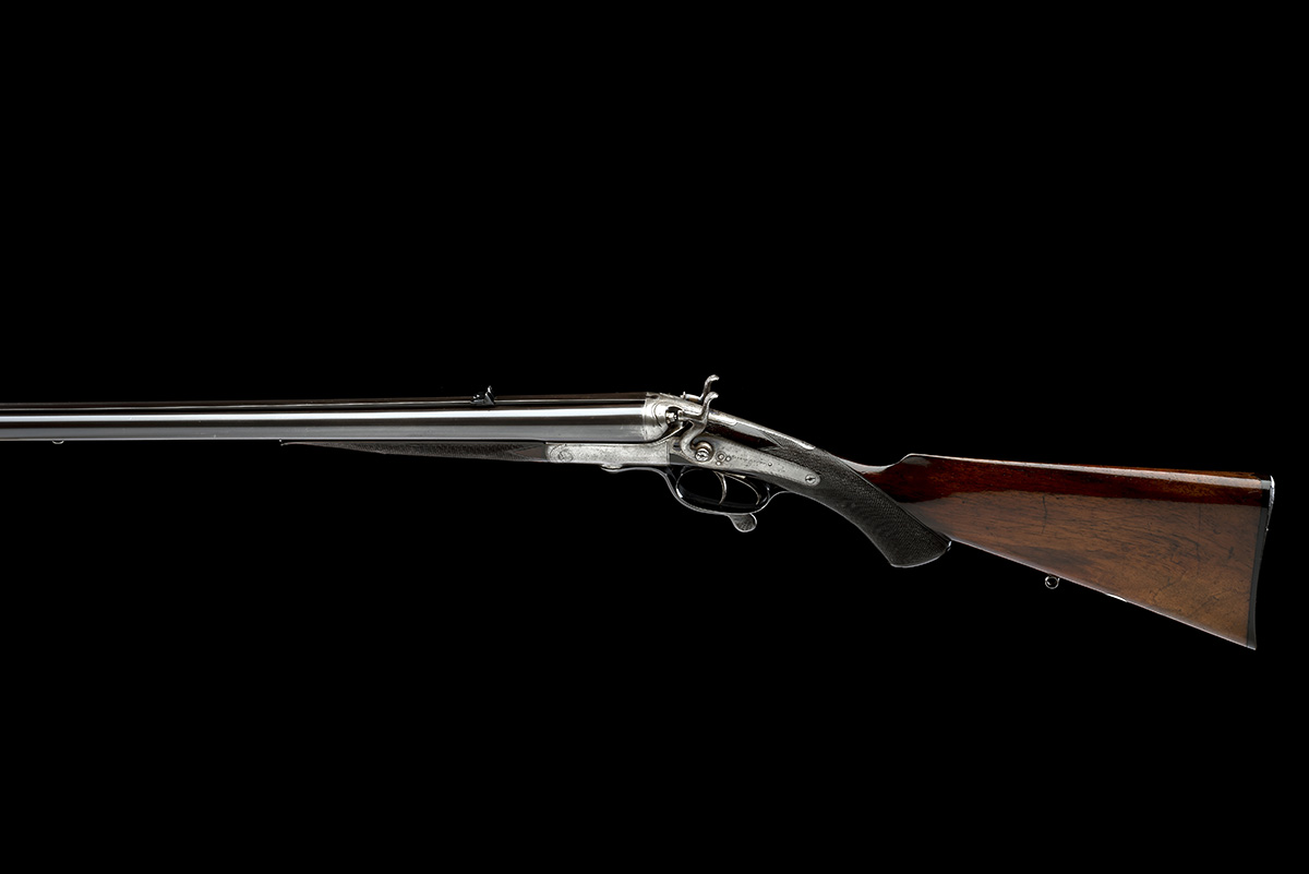 I. HOLLIS & SONS A .500 (3IN.) BLACK POWDER EXPRESS ROTARY-UNDERLEVER DOUBLE HAMMER RIFLE, serial - Image 2 of 9