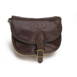 ACORN SADDLERY A LEATHER CANVAS-LINED CARTRIDGE BAG WITH FAST LOADING POCKETS, for approx, 100