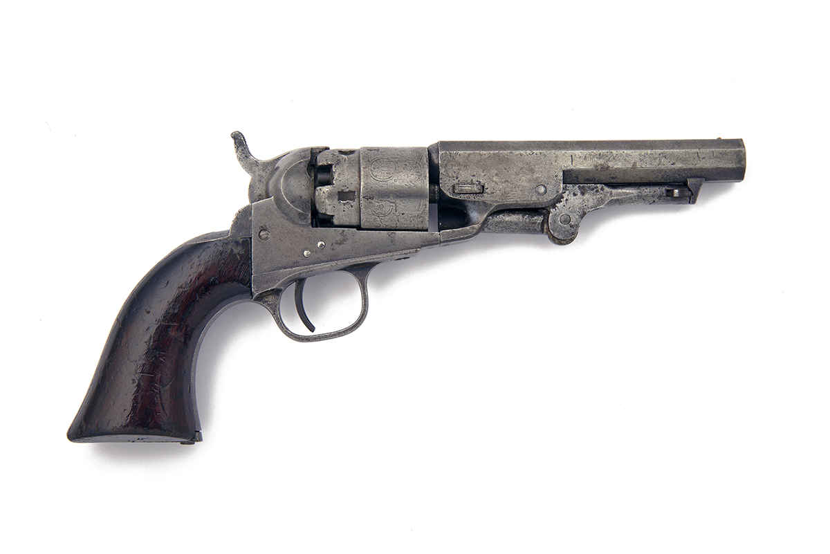 COLT, LONDON A RARE .36 PERCUSSION SINGLE-ACTION REVOLVER, MODEL 'COLT'S LONDON POCKET OF NAVY