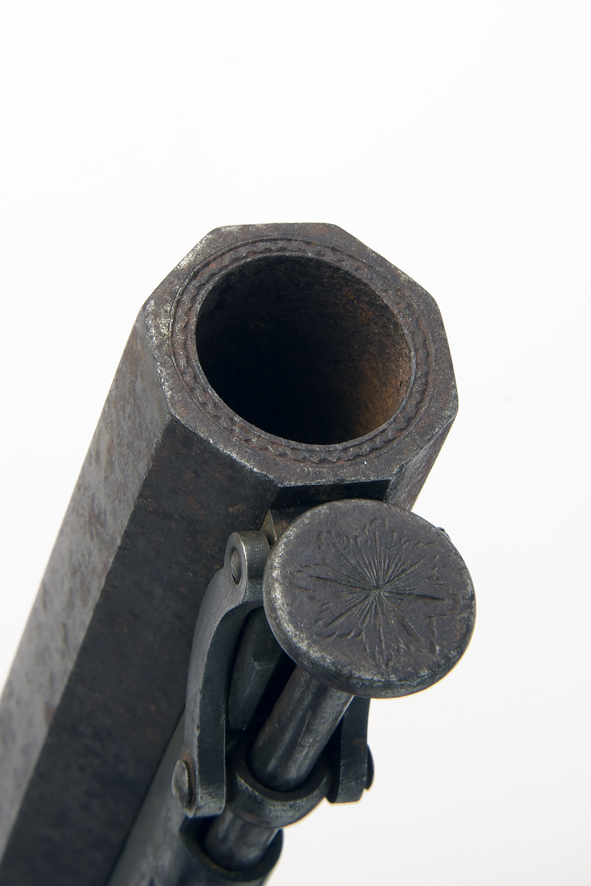 ROSS, EDINBURGH A .650 PERCUSSION SIDE-HAMMER BOXLOCK PISTOL, no visible serial number, circa - Image 4 of 4