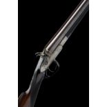 J. ADSETT AN UNUSUAL 12-BORE THUMBHOLE-UNDERLEVER SNAP-ACTION HAMMERGUN, serial no. 2122, circa