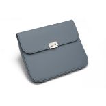 WILLIAM & SON A ZIP TABLET CASE IN PALE BLUE LEATHER, external dimensions 24cm x 20cm x 2.5cm,