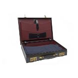 WILLIAM & SON A BLACK LEATHER GENTLEMAN'S BRIEFCASE, internal dimensions 16in. by 11 1/2in., 2 1/