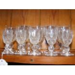 A selection of Waterford sherry glasses