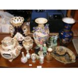 Oriental vases and other