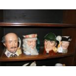 Four Royal Doulton character jugs including 'The S