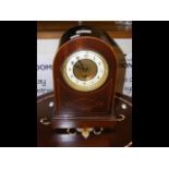 An Edwardian dome top mantel clock - 30cms high