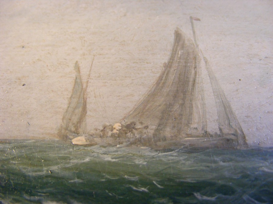 WILLIAM KNELL - oil on board of three masted vesse - Image 11 of 14