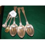 A selection of silver Kings pattern cutlery - 12.7