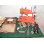 A Vulcon Minor child's sewing machine together wit