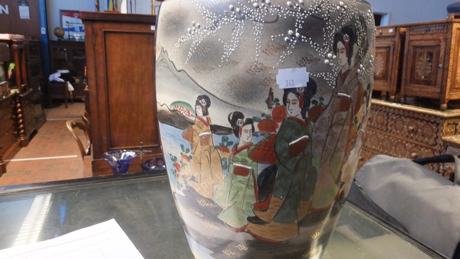 A Satsuma vase - height 38cms, together with other - Image 7 of 12