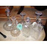 Ships decanter by Webb together with others