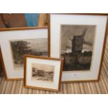 Three old etchings