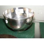 A silver footed bowl, London hallmark - 11cm diame