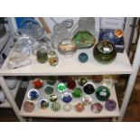 Collectable glass paperweights (contained on two s