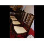 A set of four Edwardian drawing room chairs