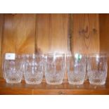 A set of nine Waterford tumblers