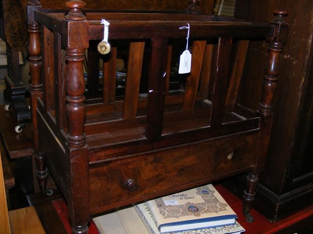 A Victorian Canterbury with single drawer