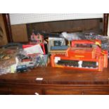 A selection of boxed Hornby locomotives and wagons