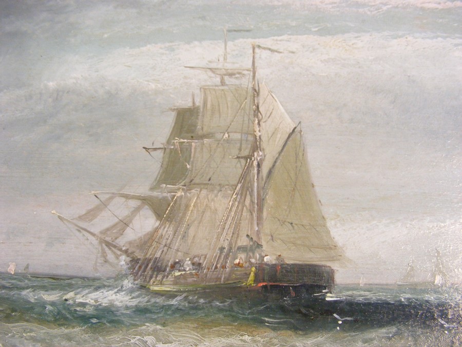 WILLIAM KNELL - oil on board of three masted vesse - Image 9 of 14