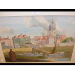 RICHARD ROSE - watercolour of Portsmouth Harbour s